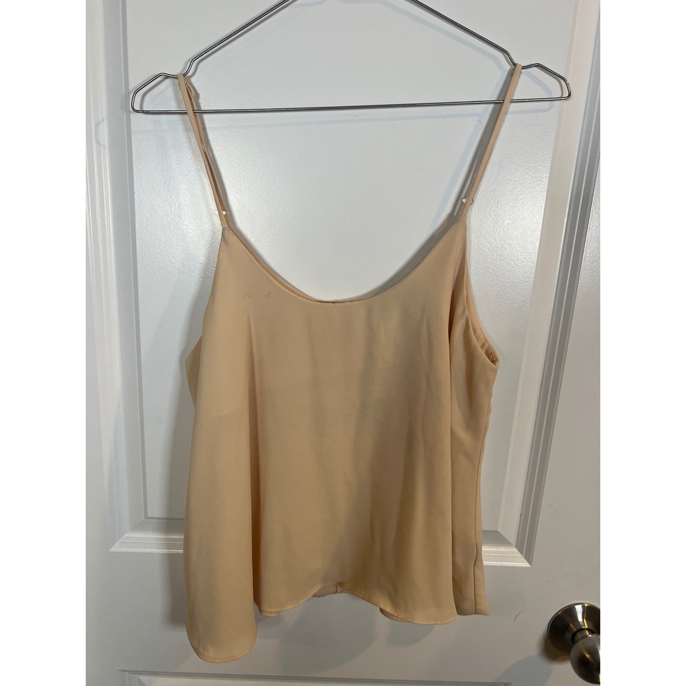 Olivaceous Womens Camisole Adjustable Straps Flawed Peach Size Large